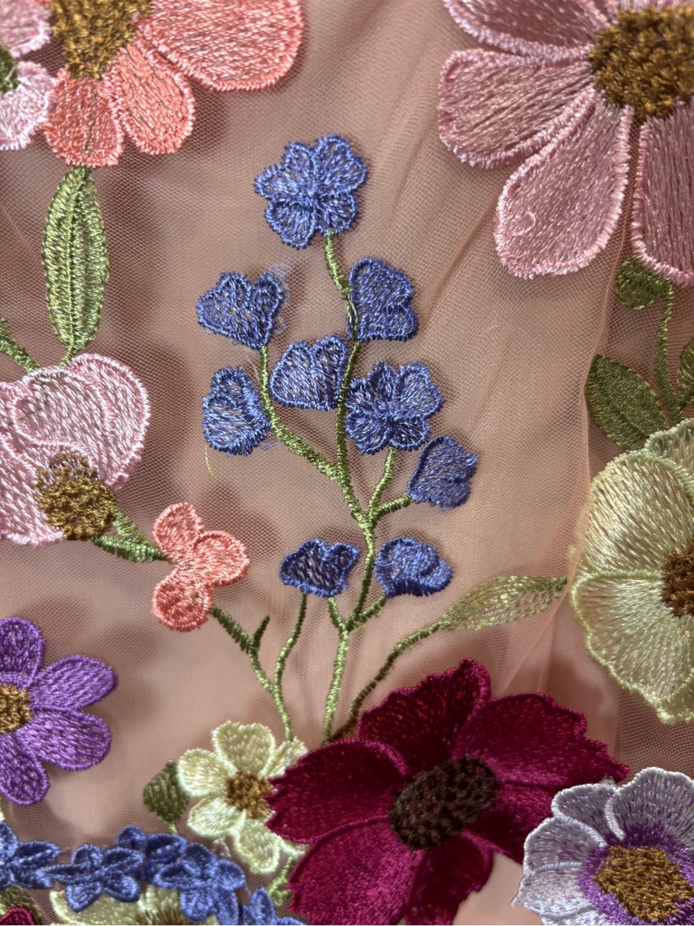 Storia Pink Floral Appliqué Mini Dress - Picture 13 of 15